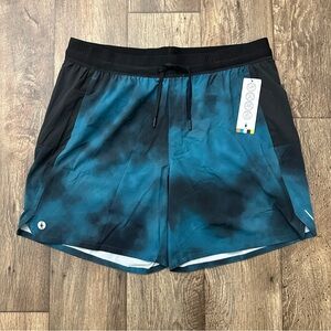 Smartwool Active Shorts Mens Size XL Blue Black Merino Wool Blend Lining